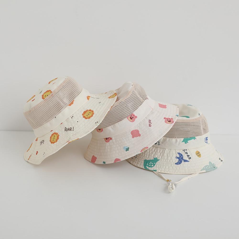 

Cartoon Animal Mesh Cap UV Protection Fishing Cap Cute Bucket Hat Baby Boy Girl Sheep