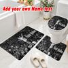 Personalized Eminem 3Pcs Flannel Toilet Mat Set Custom Text Bathroom Rug Non Slip