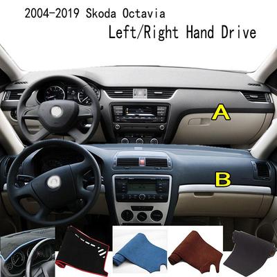 For Skoda Octavia 2004-2019 Dashmat Dashboard Cover Instrument Panel Sunscreen Pad Ornaments