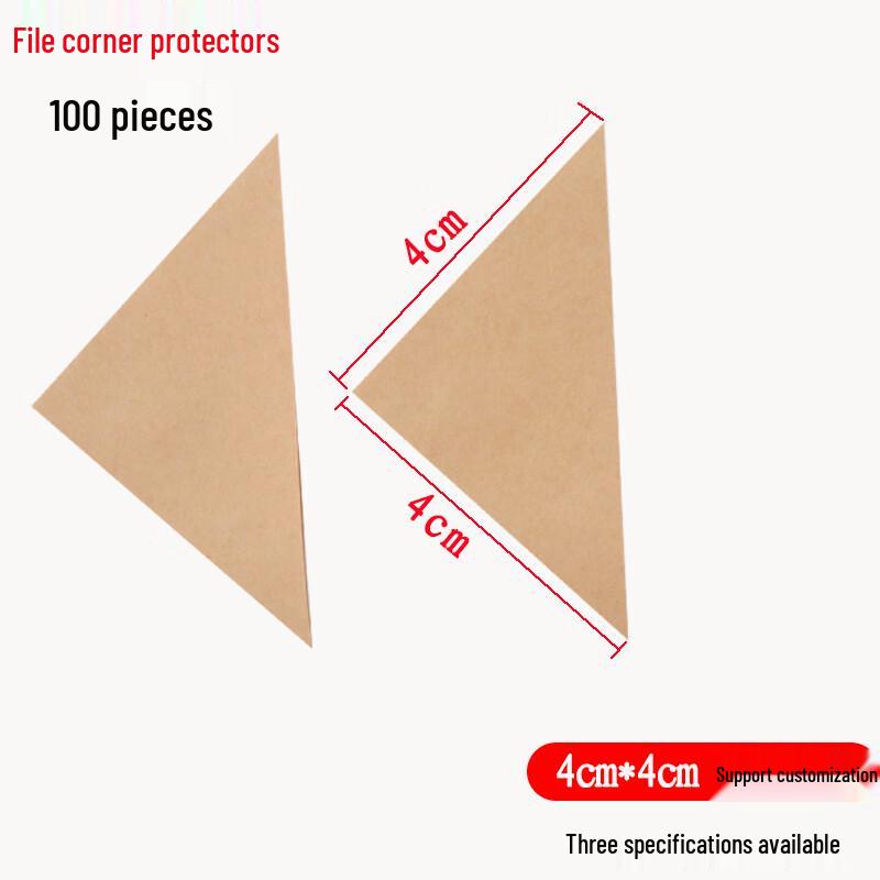 Kraft Paper Document Corner Protectors (500-Pack) 4cm x 4cm Triangular