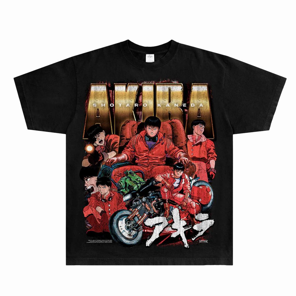 Retro AKIRA 90s Anime Back Print Tee Unisex Short Sleeve Shirt S-5XL Unisex T-Shirt M