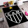 Atlético Mineiro "CAM" Non-Slip Area Rug, Football Club Print Floor Carpet for Home