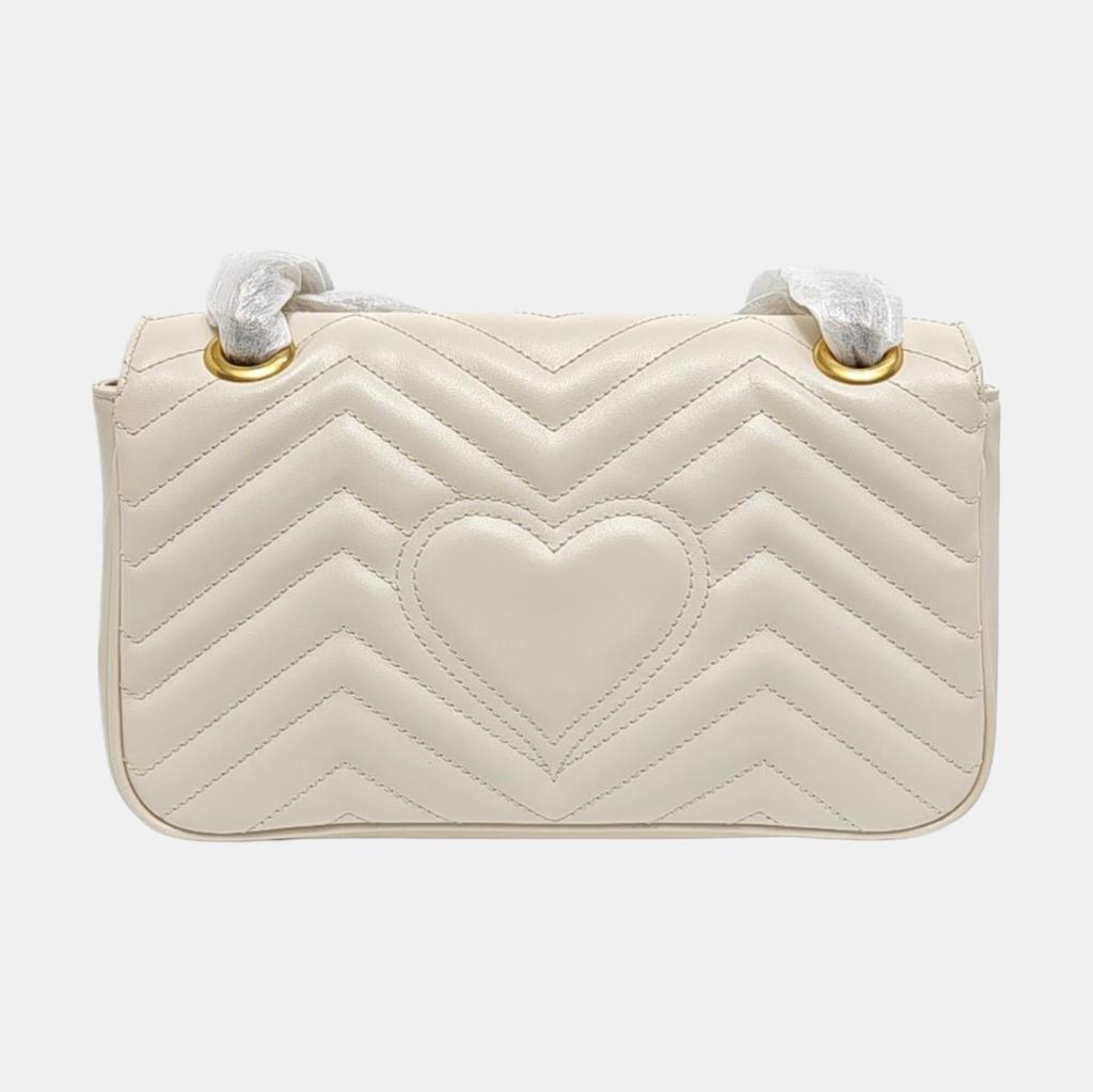 [Occasion] Sac bandoulière GG Marmont matelassé logo doré à chaîne Petit - Excellent #1V34W91