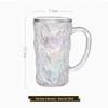 Colorful Ice Crack Glass Mug Set with Lids
