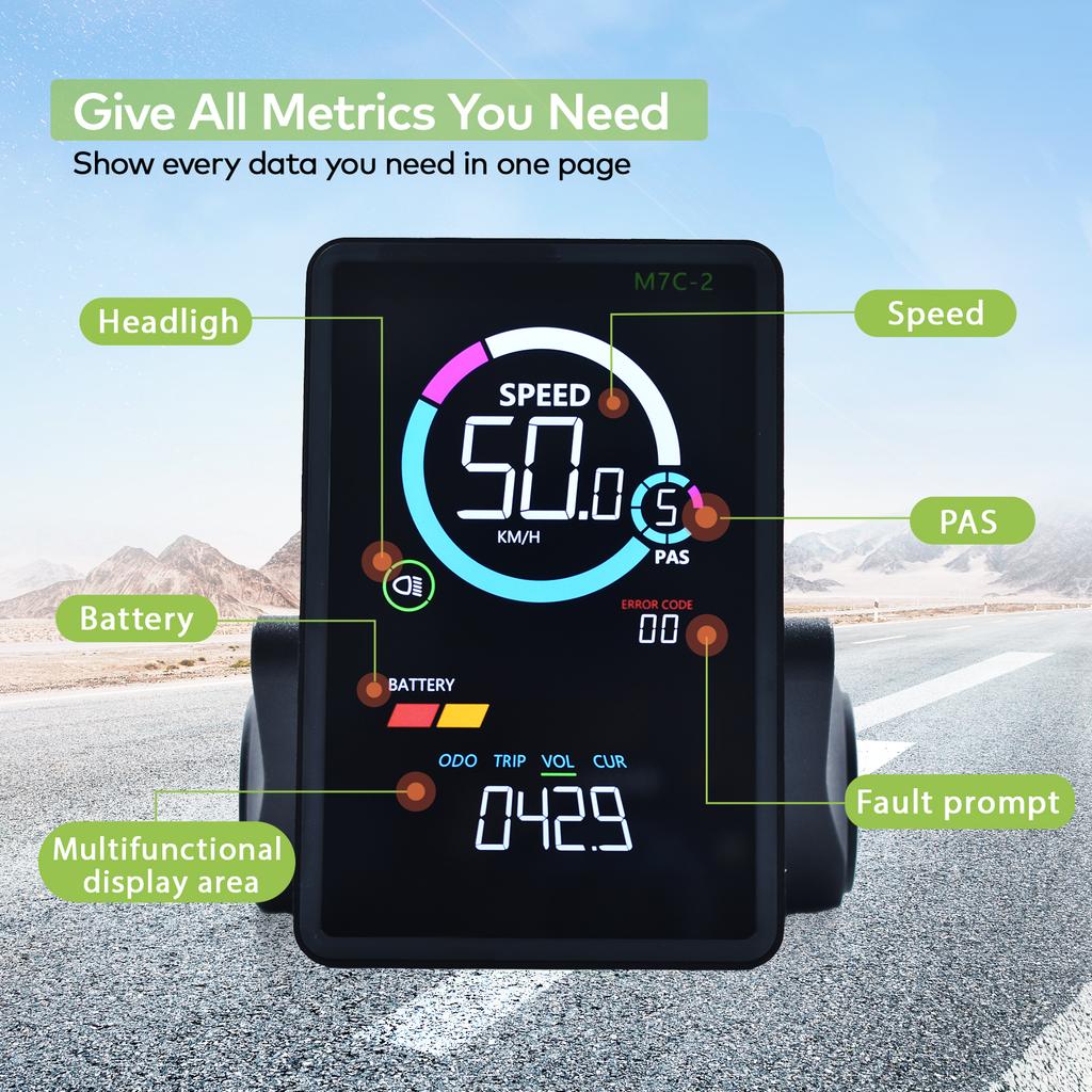 M7C-2 Haytrix Electronic Road Bike LCD Speed Display Bicycle Computer ABS Material Wired Connection Electric Bikes Scooters