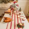 New Year Red Table Runner Knitted Fabric Creative Christmas Tablecloth Dining Table Decoration