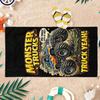 1pc M-Monster Trucks Large Tires Beach Towel Super Absorbent Suitable for Beach Vacation Pool Summer Gift for Friends And Kids