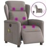VidaXL Electric Reclining Massage Armchair Taupe Fabric 3303131