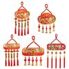 Chinesische Neujahrsdekoration 2026 Jahr des Pferdes Türschild Traditionelles Wandbehang-Ornament mit kleinen Glöckchen für das Frühlingsfest Zuhause Büro Geschäft
