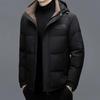 Winter Middle-aged Dad Down Jacket Sheepskin Men's Thickened Loose Coat Plus Velvet Lapel Down Jacket Men's Clothing