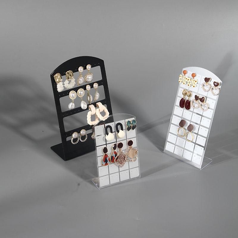Portable Earrings Ear Studs Holder Jewelry Display Holders Plastic Earring Showcase Storage Rack Organizer Stand Box