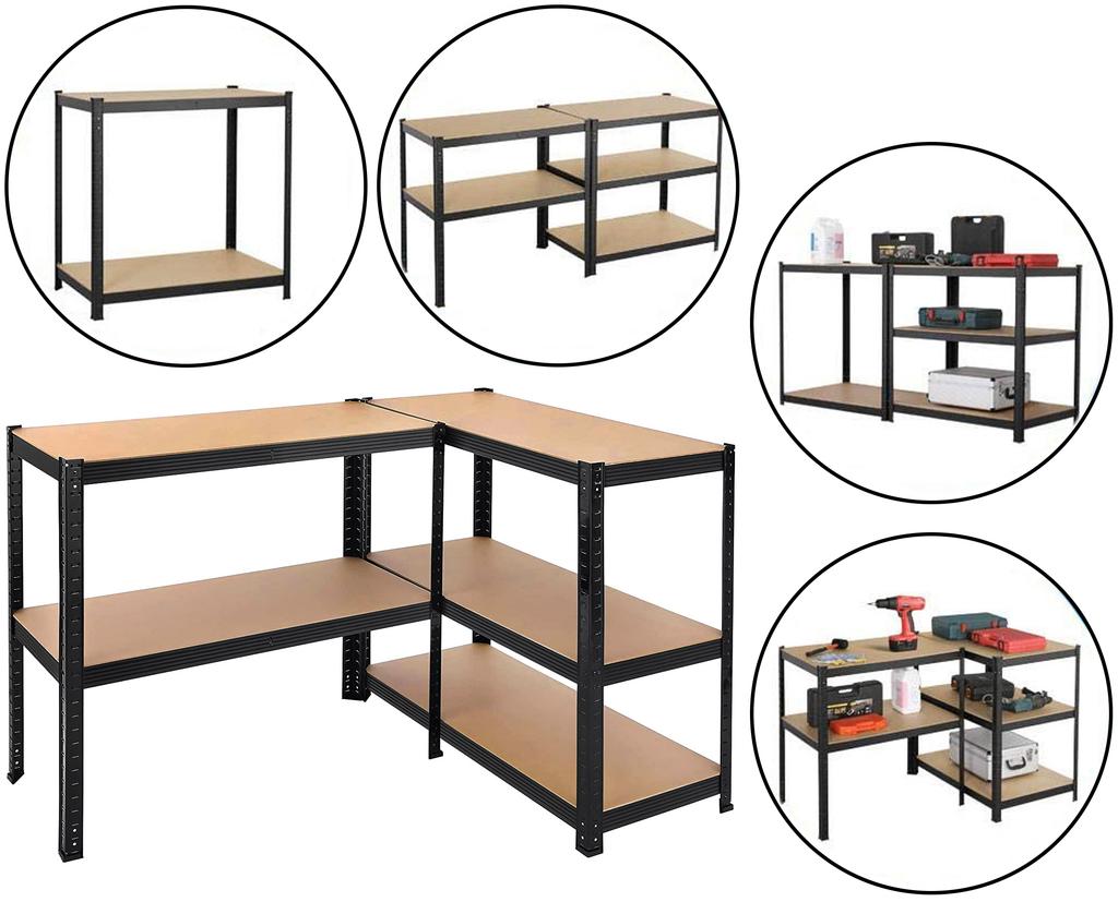 Metal Garage Office Storage Shelf for Basement Garage Office 180x90