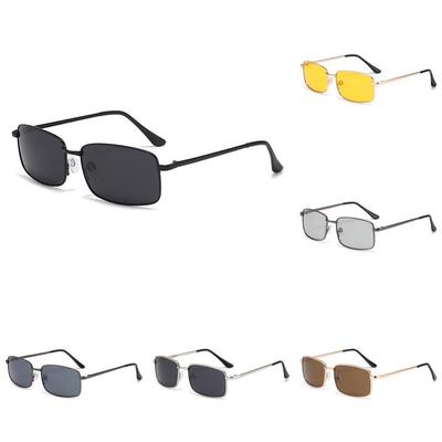 Lunettes de Soleil Polarisées Tendance Cadre Métal Pour Hommes Protection Solaire Extérieure UV