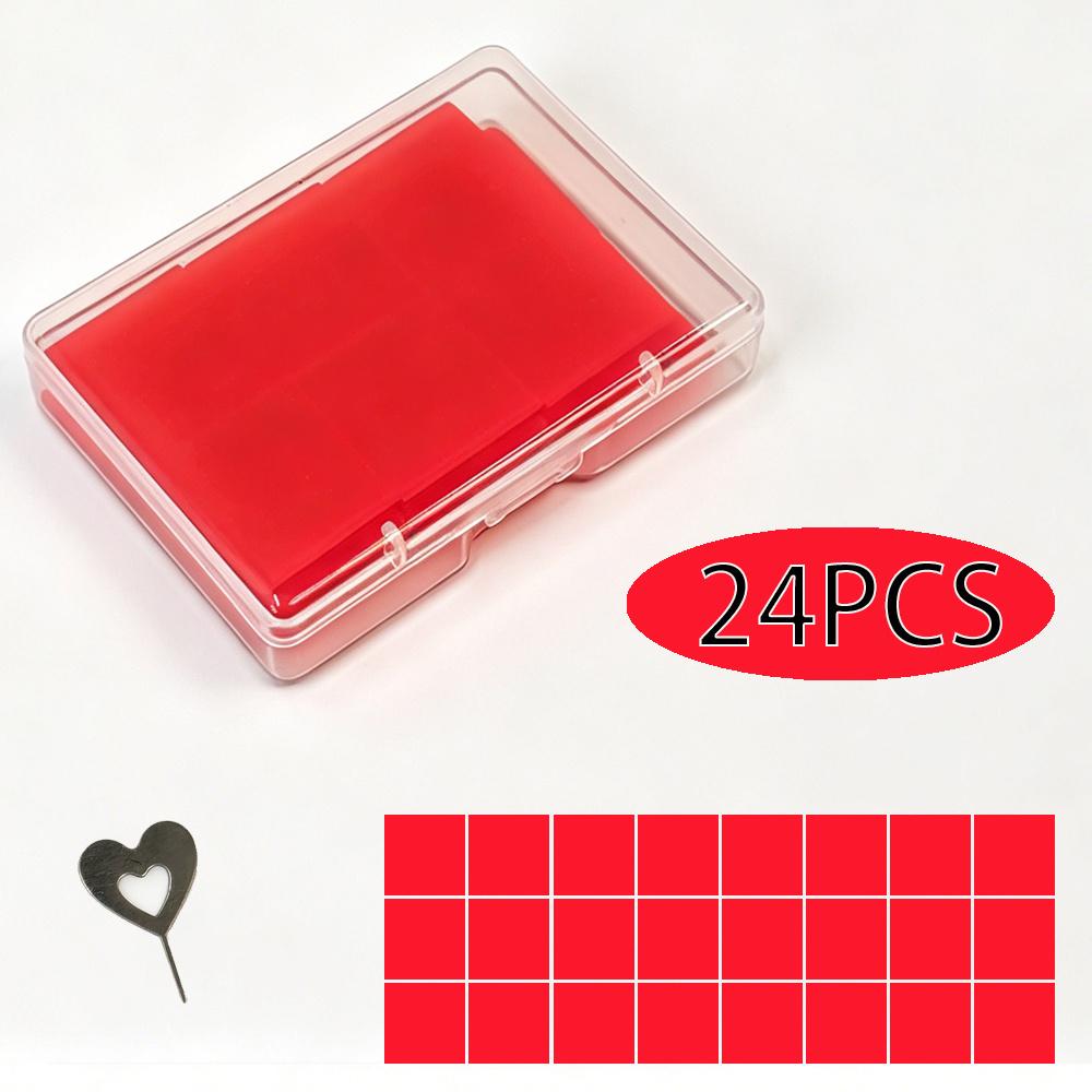 24PCS Diamond Painting Wax Clay Set with Heart Pin Sticky Pen Glue Clay for 5D DIY Diamond Art Rhinestone Craft Tools Portable Storage Box Accessories