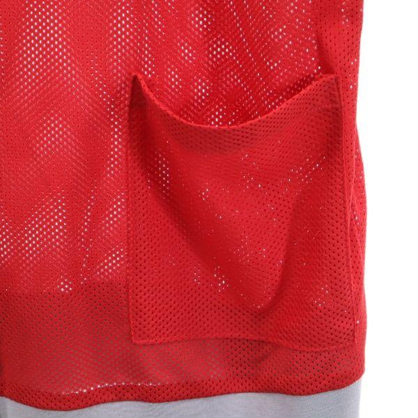 unused VAST222 19ss made in Japan Long sleeve mesh cardigan 2 red x gray Men's Used