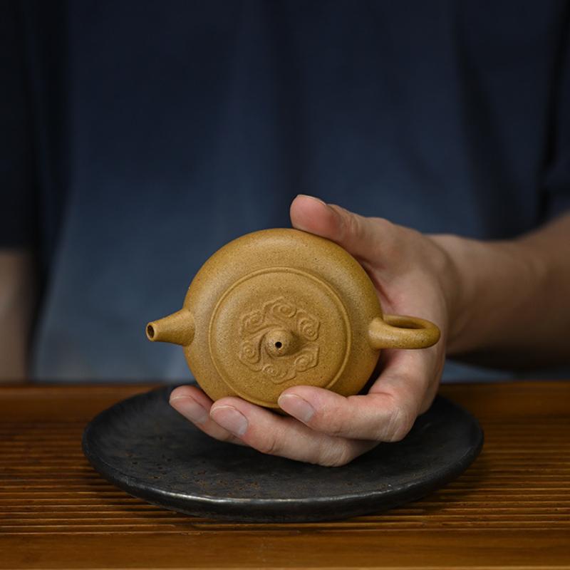 111ml High-end Yixing Purple Clay Teapots Handmade Diamond Flower Pot Raw Ore Golden Section Mud Kettle Chinese Zisha Tea Set
