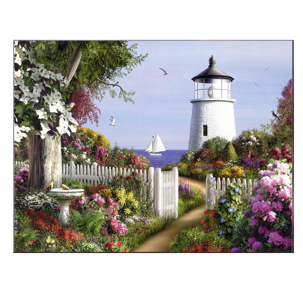 5D Diy Diamante Bordado Artesania Mosaico Playa Paisaje Arte Mobiliario Patron Decoracion Del Hogar Artesania