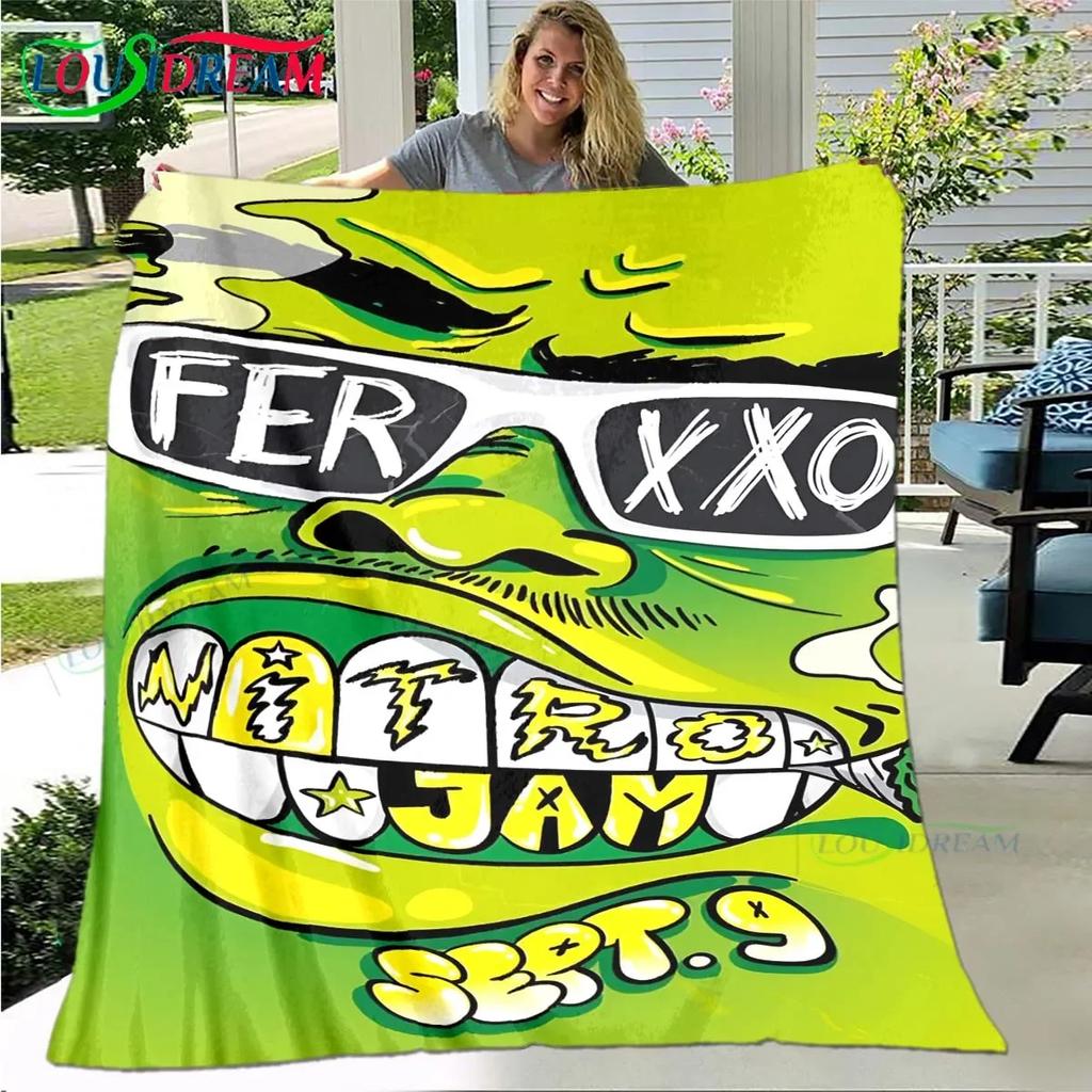 Pop Singer Ferxxo Feid Blanket,Flannel Throw Blanket for Home Bedroom Bed Sofa Picnic Office Hiking Leisure Nap Birthday Gift