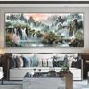 Flowing Wealth Landscape Cross-stitch: New Style Embroidery for Living Room or Study Room