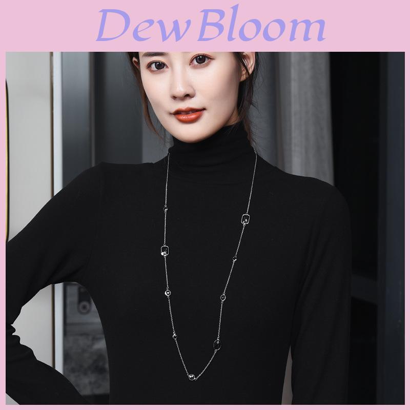 Geometric Titanium Steel Necklace With Crystal Embellishments For Daily Casual Women