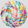 50 Easter Egg Graffiti Stickers for Mobile Phones and Computers, Waterproof Decorative Stickers, Creative Easter Stationery Stickers