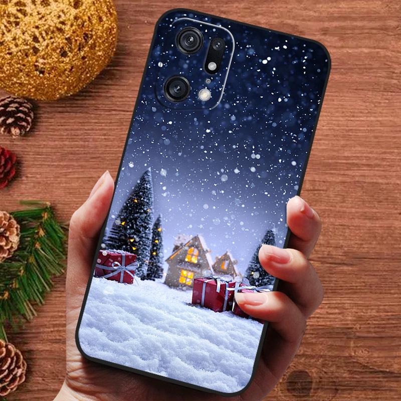Christmas Painted Cover For Oppo Find X9 X8 Ultra X5 Pro X3 Neo Lite Case Silicone Soft Phone Cover For FindX9 Pro Capa Fundas