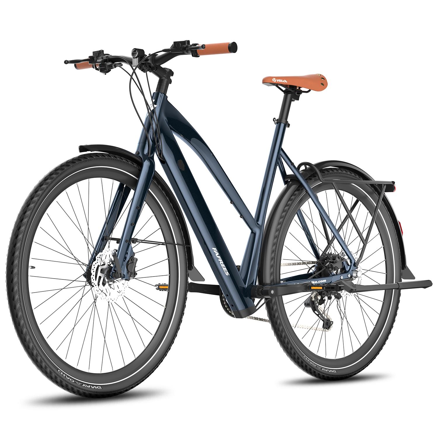 Fafrees F700W Vollaluminium City E-Bike für Erwachsene 250W Motor 36V 10Ah Wiederaufladbarer Akku – Leicht & Langlebig für den Stadtverkehr blau
