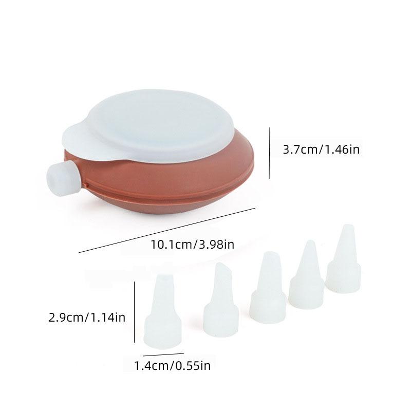 WTEMPO Brown New Macarons Cake Decorating Kit Teapot Cream Squeezer Decorating Pot Chocolate Jam Cream Applicator Creative DIY Baking Tools
