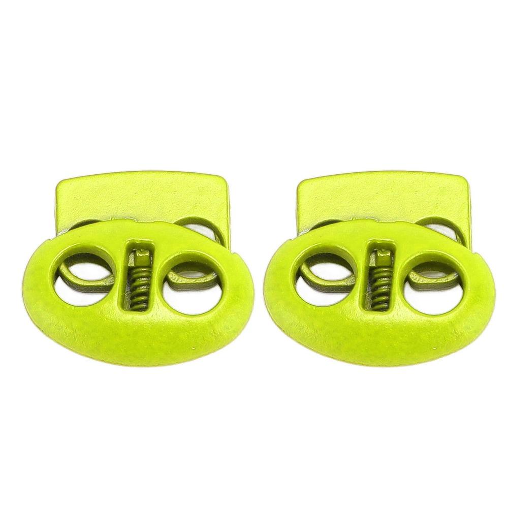 30pcs 17x15mm Spring Stopper Fasteners Double Hole Design Double Hole Toggles  For Drawstrings