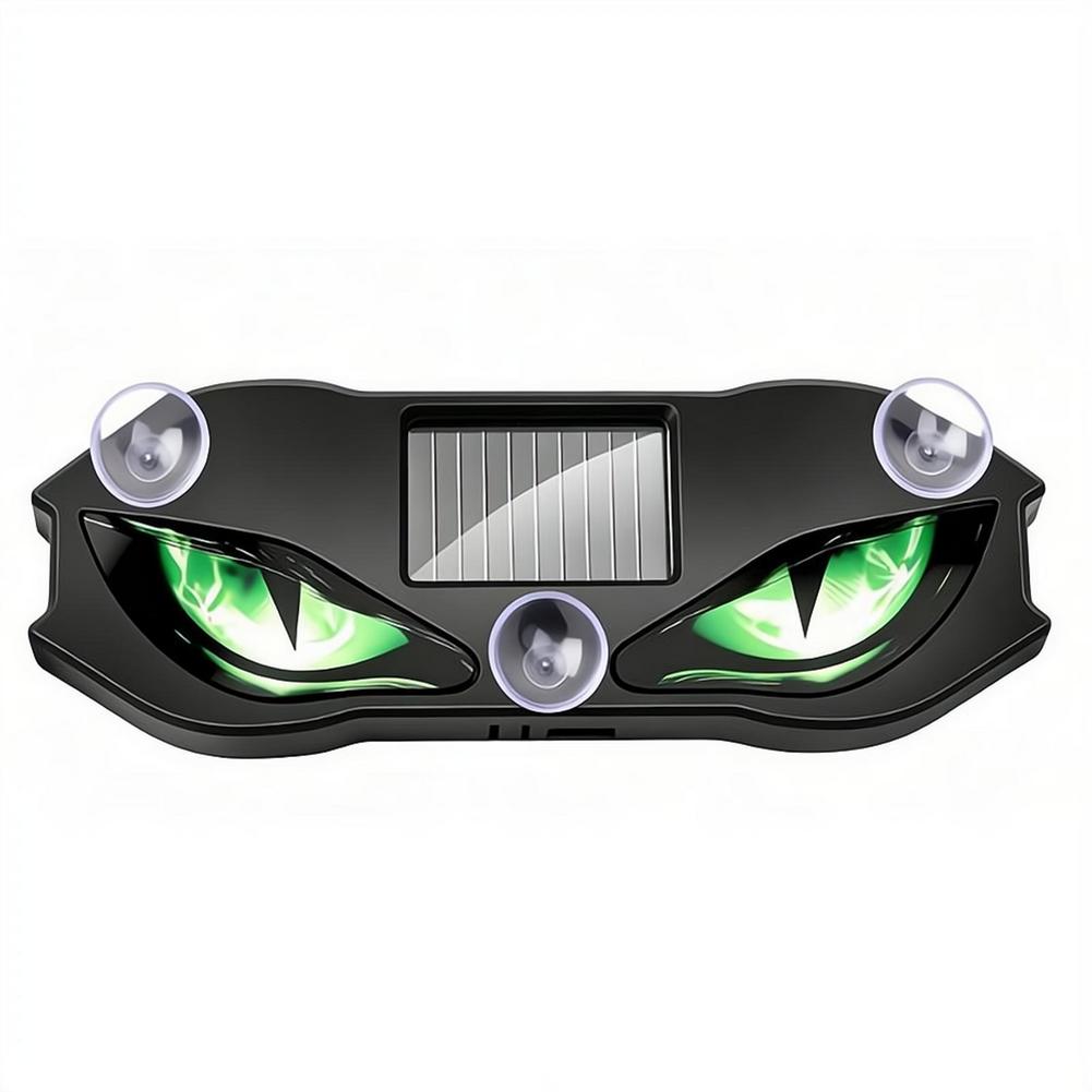 Creative Car Demon Eye Light Cool Flashing Solar Warning Light Safety Suction Cup Installation Rear Window Light Auto Decoration