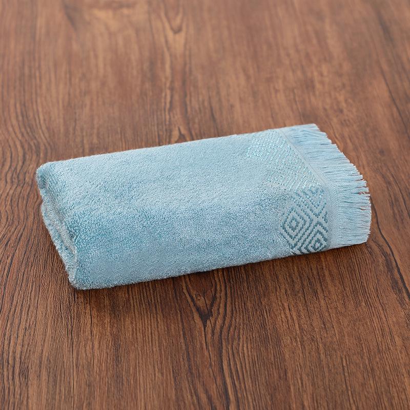 Absorbent Bamboo Fiber Washcloths - Pure Cotton Face & Bath Towels with Embroidered Logo