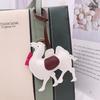 Women Leather Camel Bag Pendant Keychain Cartoon Animal Keyring Cute Ornament
