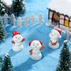 5/10Pcs Mini Snowman Figurines Cute Christmas Ornaments For Xmas Tree Decor Diy Fairy Garden Holiday Gift