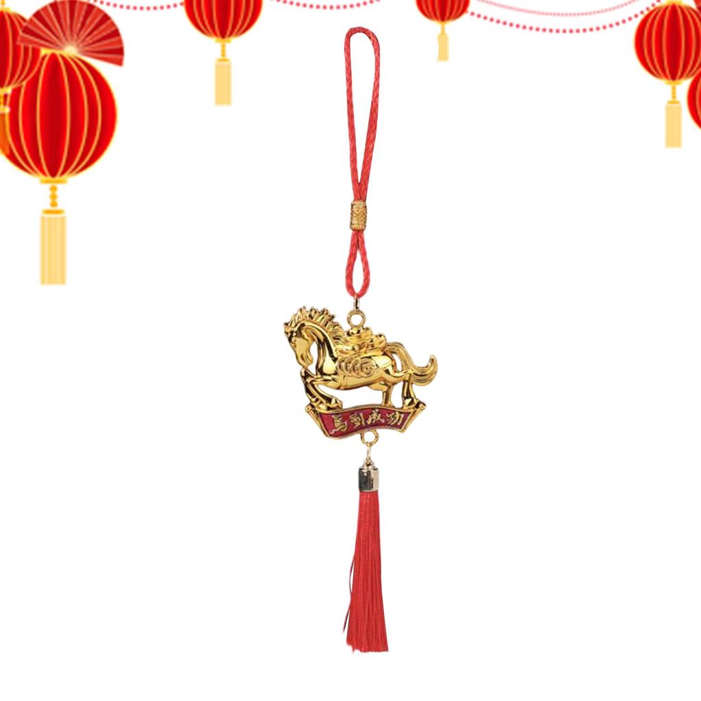 Chinese Year Of The Horse Ornament Seasonal Decor Horse Year Door Pendant For Event Planners Cultural Enthusiasts Front Door