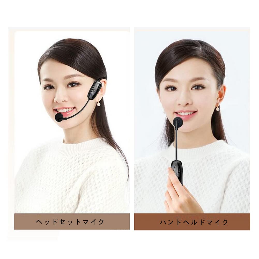 Tmei 2.4G Wireless Headset with Microphone, Stage, Portable Speaker, Lightweight, 3.5mm Stereo Mini Plug, Black (Black)