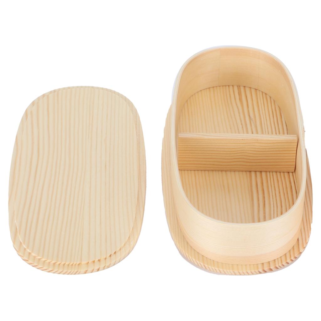 Zestaw Pudełek na Lunch Japoński Drewniany Pojemnik do Przechowywania Żywności dla Uczniów Pracowników 19x10x9.5cm