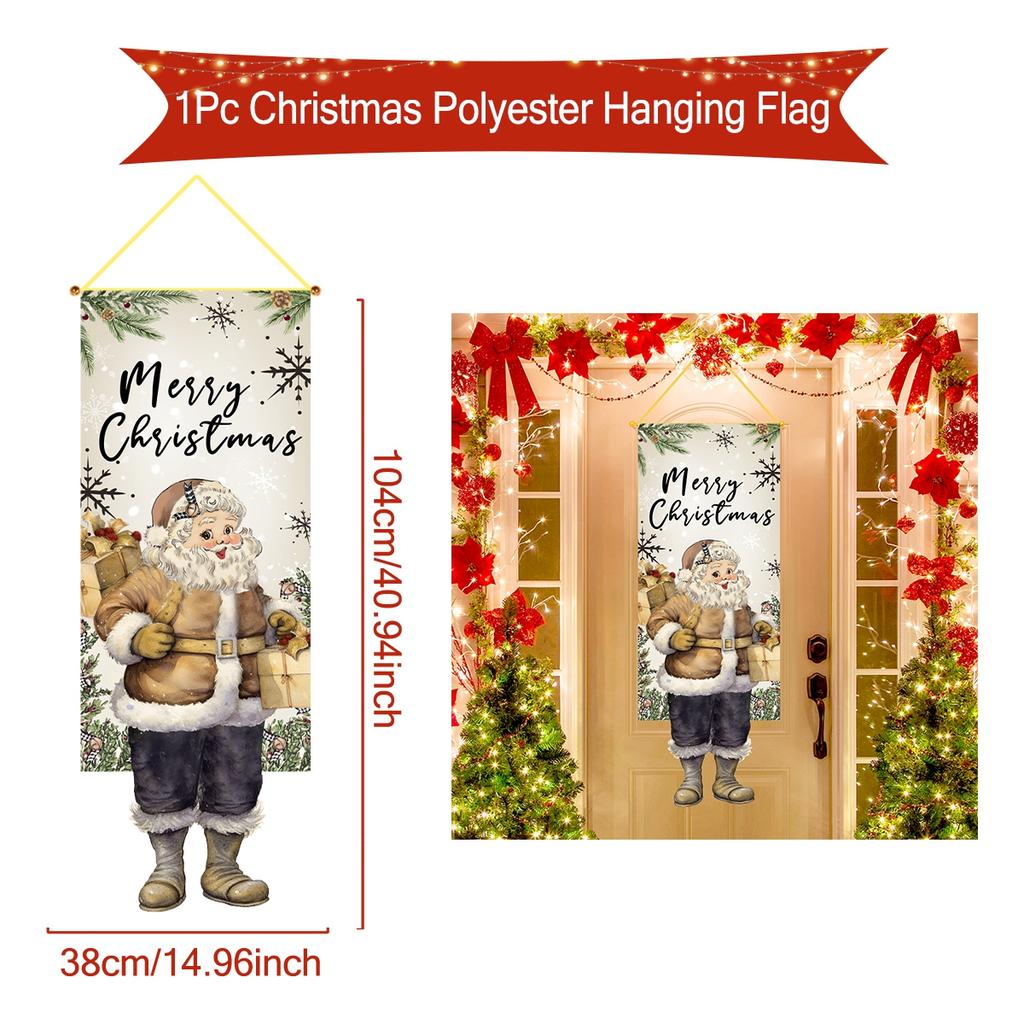 Christmas Hanging Flag Banner Merry Christmas Decor For Home 2025 Xmas Ornament Decor Navidad Kerst Natal Noel NewYear Gift 2025