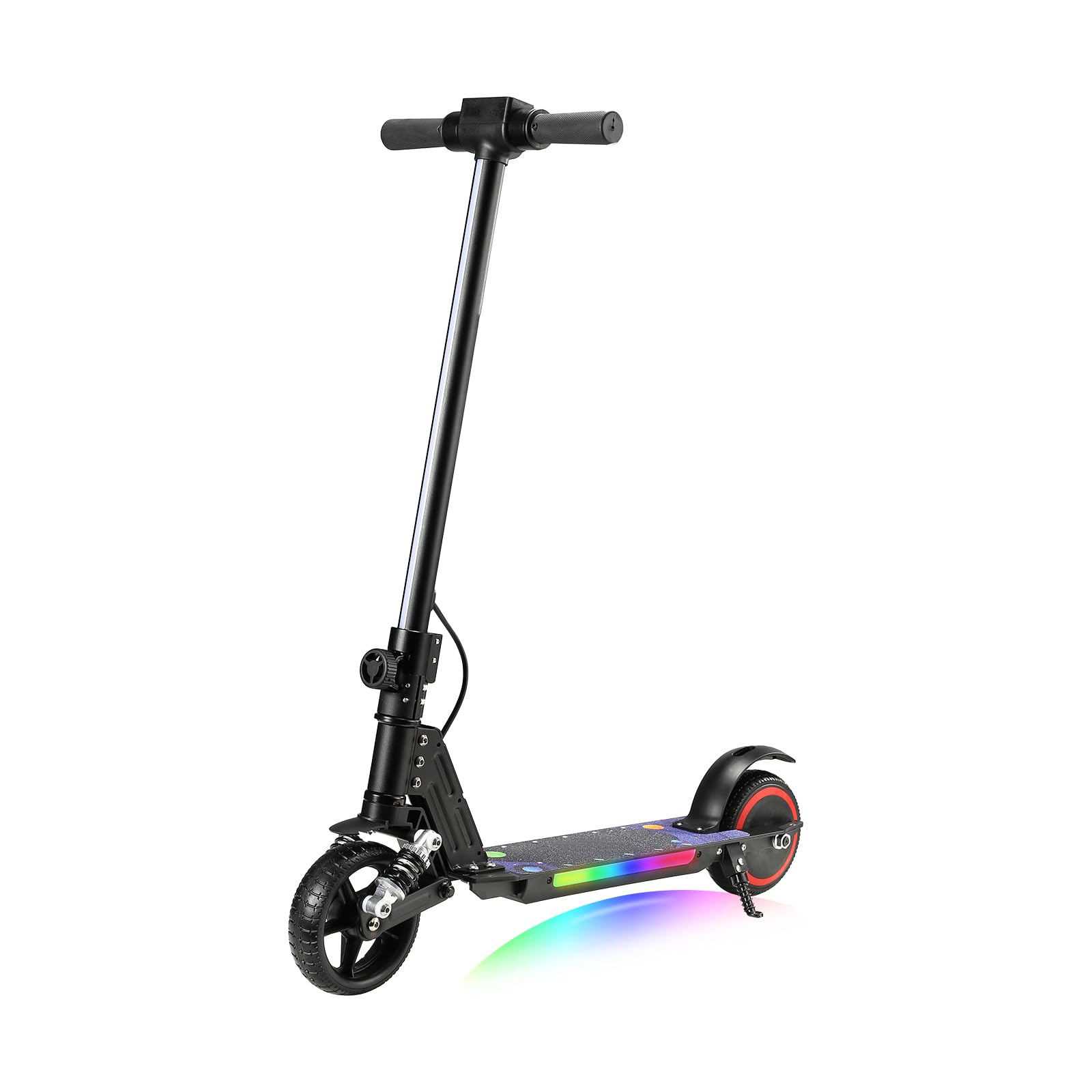 

Электросамокат для детей 6-14 лет, складной электросамокат с двигателем 130 Вт, запас хода 5-8 км, двойная подвеска, двойное безопасное торможение чёрный