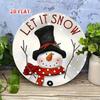 Snowman Tin Metal Sign Vintage Winter Wall Decor Red White Polka Dots Home Cafe Christmas Holiday Decoration