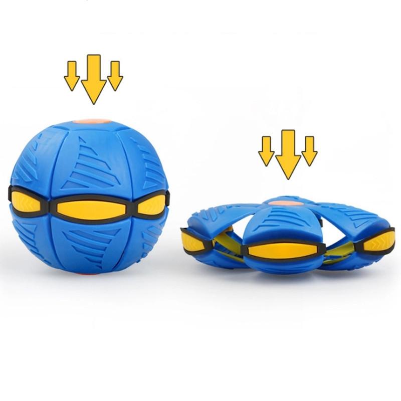 Allevia la pressione Antistress Incandescente Deformazione UFO Disco volante Piede Palla magica Sport all'aria aperta Giocattolo di decompressione