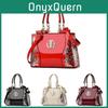 Elegant Shiny Patent Leather Large Capacity Handbag Versatile Shoulder Crossbody Bag