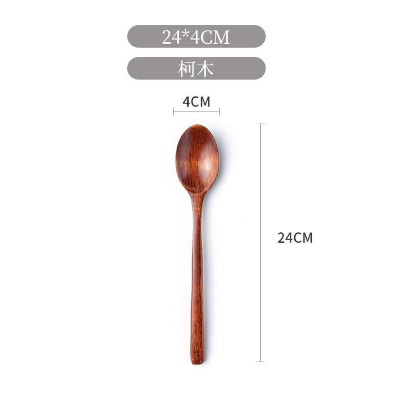Wooden Small Spoon Coffee Spoon Honey Stirring Spoon Children's Tableware Retro Style Creative Wooden Spoon
