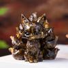 Feng Jiuwei Fox Resin Art Animal Figurine With Crystal Accent For Living Room