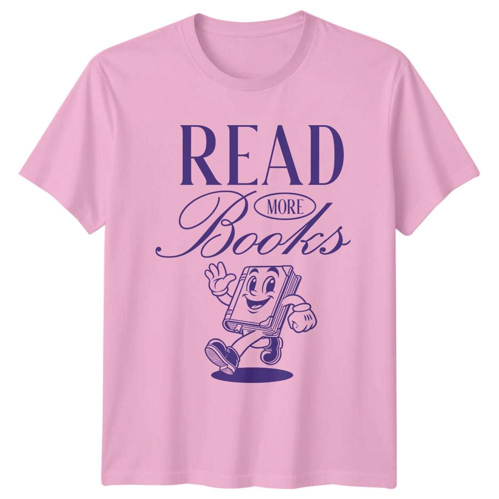 Read More Books Cartoon Book Character Reader TShirt