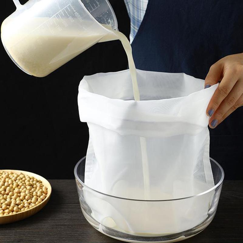 1/2/5PC Soy Milk Wine Filter Bag Nut Milk Bag Tea Coffee Yogurt Filter Net Mesh Kitchen Food Reusable Nylon Filter Bags Strainer6