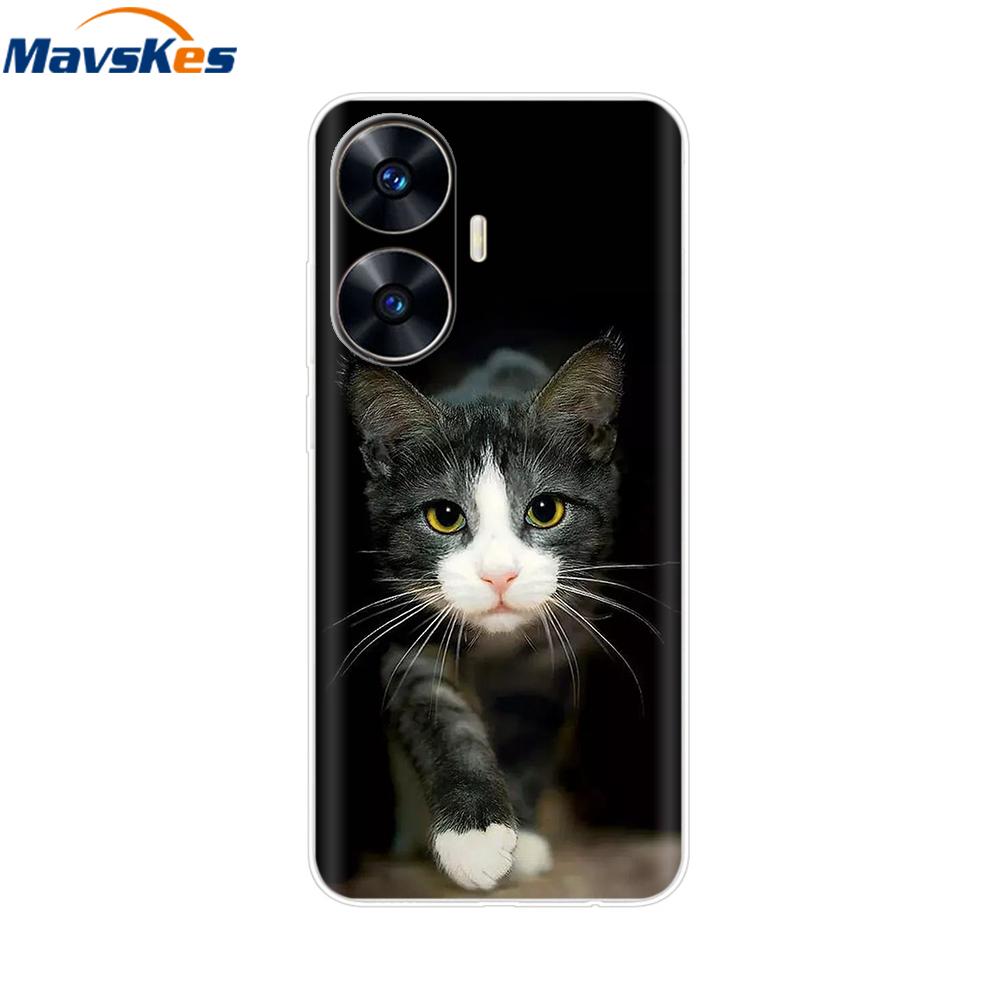 For Realme C55 4G Case C 55 Transparent TPU Soft Silicone Cover For OPPO Realme C55 RealmeC55 6.72 Inch Back Cases Phone Bumper