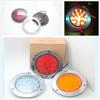Car Truck 16-LED 12V-24V Round Clear Lens Red Tail Lights Back-up Reverse Lamps