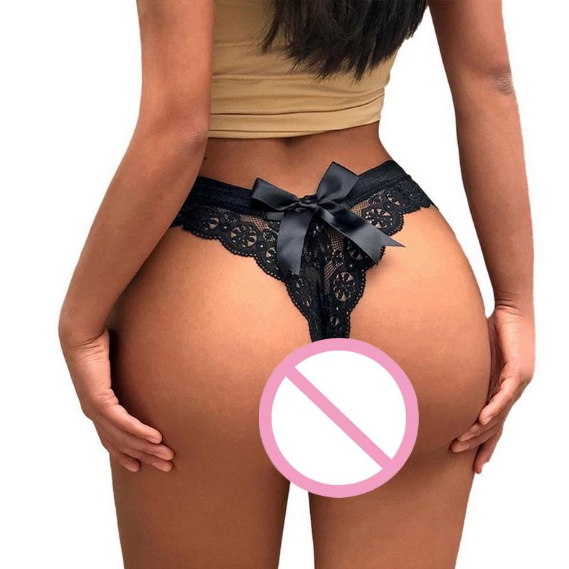 Perizoma sexy in pizzo da donna Farfalla Mutandine a vita bassa Intimo trasparente Slip da donna Lingere Panty Underware Lingerie da donna