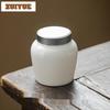240ml Handmade Mutton-fat Jade Sealed Storage Can Elegant Tea Tin Storage Tank Containers Pu'er Tea Caddy Teaware Collection