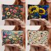 High Quality Portable Women Makeup Pouch Floral Large Capacity Handbag Double-sided Printed Toiletries Bag